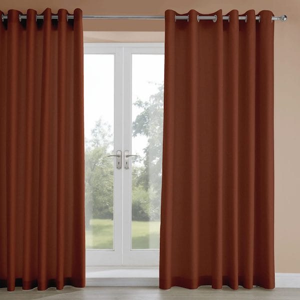 amara cinnamon velvet lined curtains image