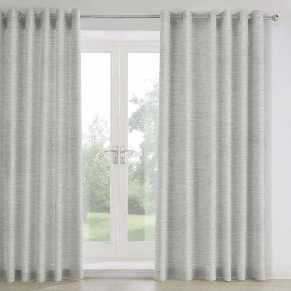 nova silver woven lined curtains image