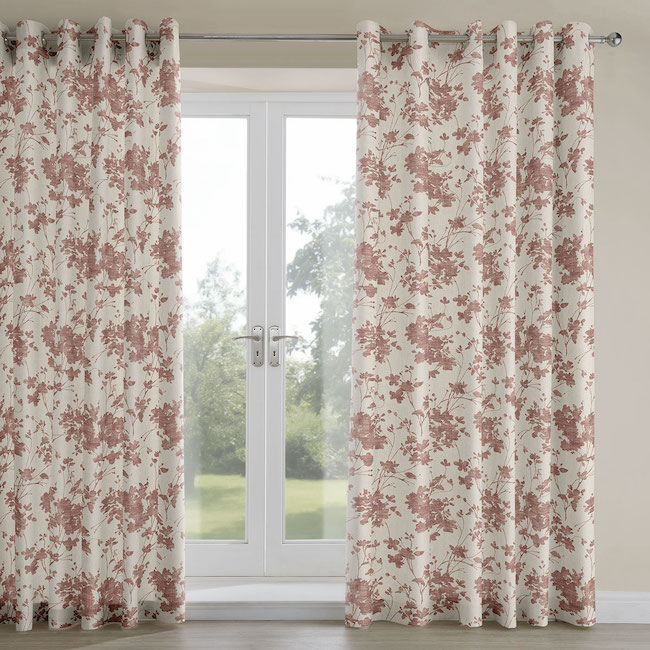 sula copper floral curtains